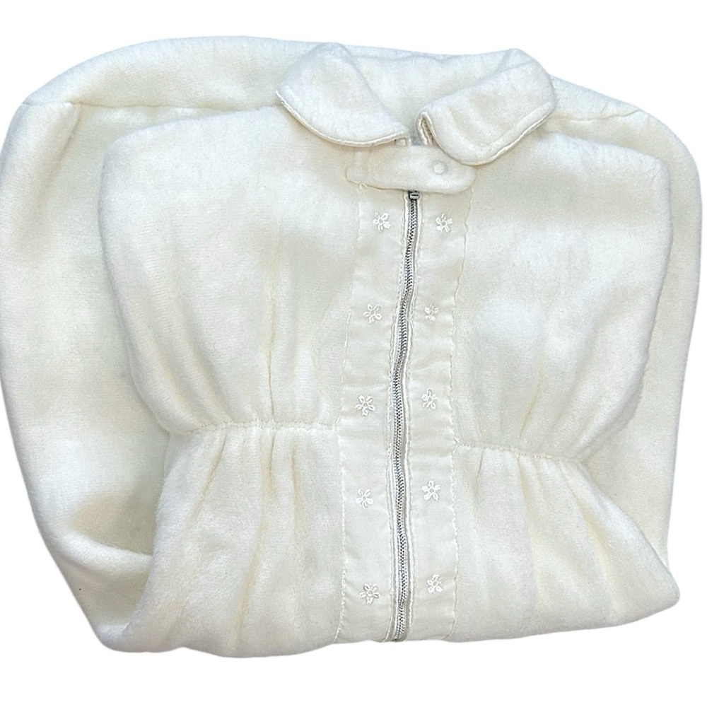Vtg 1950s White Embroidered Bunting Sack Baby Girl Mun-Robe by Walter J. Murro - Picture 2 of 16